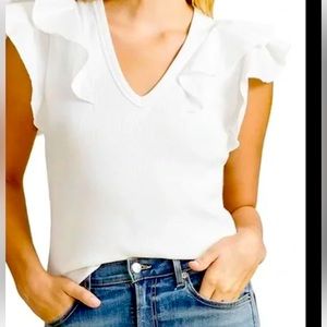 Veronica Beard Cathie Tank in white size xs